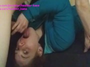 Upside-Down Deepthroat Oral Creampie with extra Jizz Leftover - Heather Kane 14/16