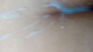 Close up & orgasm female male آب کُسو کشیدم بیرون رو کیرمه