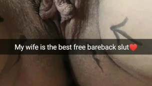 My wife is the best free bareback slut ever! [Cuckold, Snapchat]