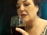 Pierced Kitty is Sexy Chain Smoking with wine   2/16