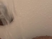 Letting the water play with my pussy while I show off my white toes 10/16