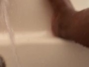 Letting the water play with my pussy while I show off my white toes 13/16