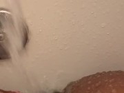 Letting the water play with my pussy while I show off my white toes 8/16