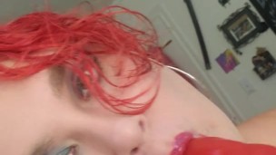 Practicing that cocksucking