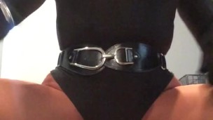 Dolores and her latex labia (pussy, rubber, masturbation, female mask, domme, trans, cross dressing)