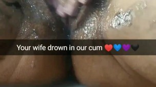 After this gangbang my wife fucks only no-condom and no-pills [Cuckold. Snapchat]