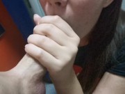 Отсосала Большой Хуй Клиенту В Солярии - Любительское 9/16