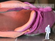 Giantess tortures tiny man 