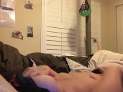 Teen rubs her clit till she cums hard  11/16