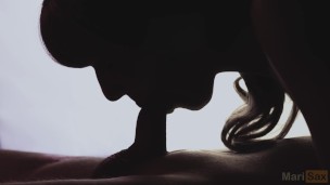 Epic no hands deepthroat blowjob