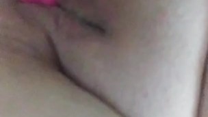Playing with this tight pink pussy