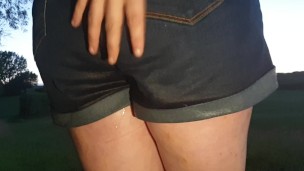 Desperately peeing my shorts in public makes me feel so naughty ;)