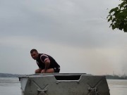 It is necessary to pump out water from the boat. 15/16