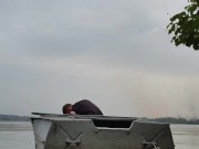 It is necessary to pump out water from the boat. 4/16