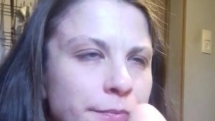 Amazing deepthroath degraded married slave bitch alone with huge toy