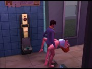 Sex with a waitress at the bar and in the toilet with rock music | porn games 13/16