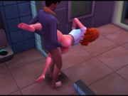 Sex with a waitress at the bar and in the toilet with rock music | porn games 14/16