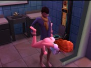Sex with a waitress at the bar and in the toilet with rock music | porn games 16/16
