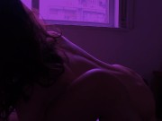 My pink haired girlfriend rides me hard until she cums 3/16