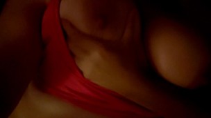 chubby girl milking her huge tits during pussy play