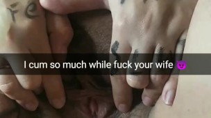 My wife milk so much cum from lover`s cock with her pussy! [Cuckold.Snapchat]