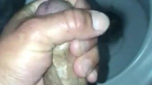 Dump of big load with wank I slow mo