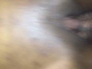 Husbands pounds wife from behind