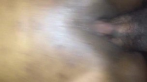 Husbands pounds wife from behind