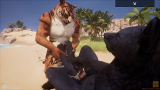 320px x 180px - Wild Life / Gay Furry Porn Black Wolf with Tiger - RedTube