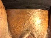 Ebony teen makes her fat pussy squirt  4/16