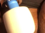 Ebony teen makes her fat pussy squirt  9/16