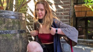 Risky public masturbation in Amsterdam Centrum