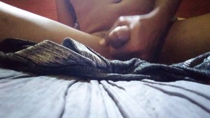 Asian horny male solo jerking off and cum