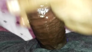 Guy Moaning and Groaning while Masturbating Big Cock with Dirty Talk