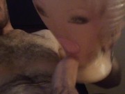 Fun times with a blowup blowjob head! Annnd she popped! 9/16
