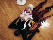 Spider Gwen + Deadpool Footjob, HJ, Facesit, Riding, 69 (Asian Voice) 9/16