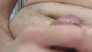 Hot jerking my fat cock