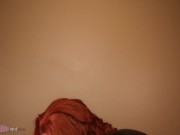 BLACK WIDOW'S TEST RIDE (pov virtual sex, tits out) 4/16