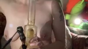 Smoking in a robe 