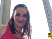 Blindfolded and bound teen submissive 1/16