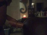 Ebony goddess pegging bf with 12 inch dick 12/16