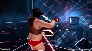 Beat Saber Mixed VR 01 part 1 of 4 playing, gaming