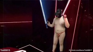 Beat Saber Mixed VR 01 part 3 von 4 Playing in netsuit and lingerie