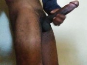 Stroking my long dick
