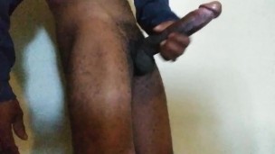 Stroking my long dick