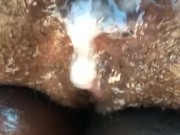 ChocolateLae pushes a HotLoad of cum out of her big ass
