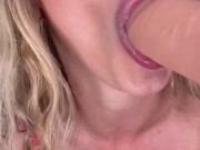 Solo Dildo Awesome Blow Job and Glass Dildo Hot Masturbation 8/16