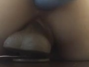 Stretching both my tight holes with my favourite toys 