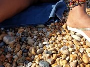 Hot LATINA Caught Adjusting Bikini Thong on a PUBLIC BEACH - Pussy Slip and Cameltoe POV Candid 5/16
