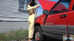 Stuck Fetish on Labor Day - Viva Athena gets stuck in a truck.